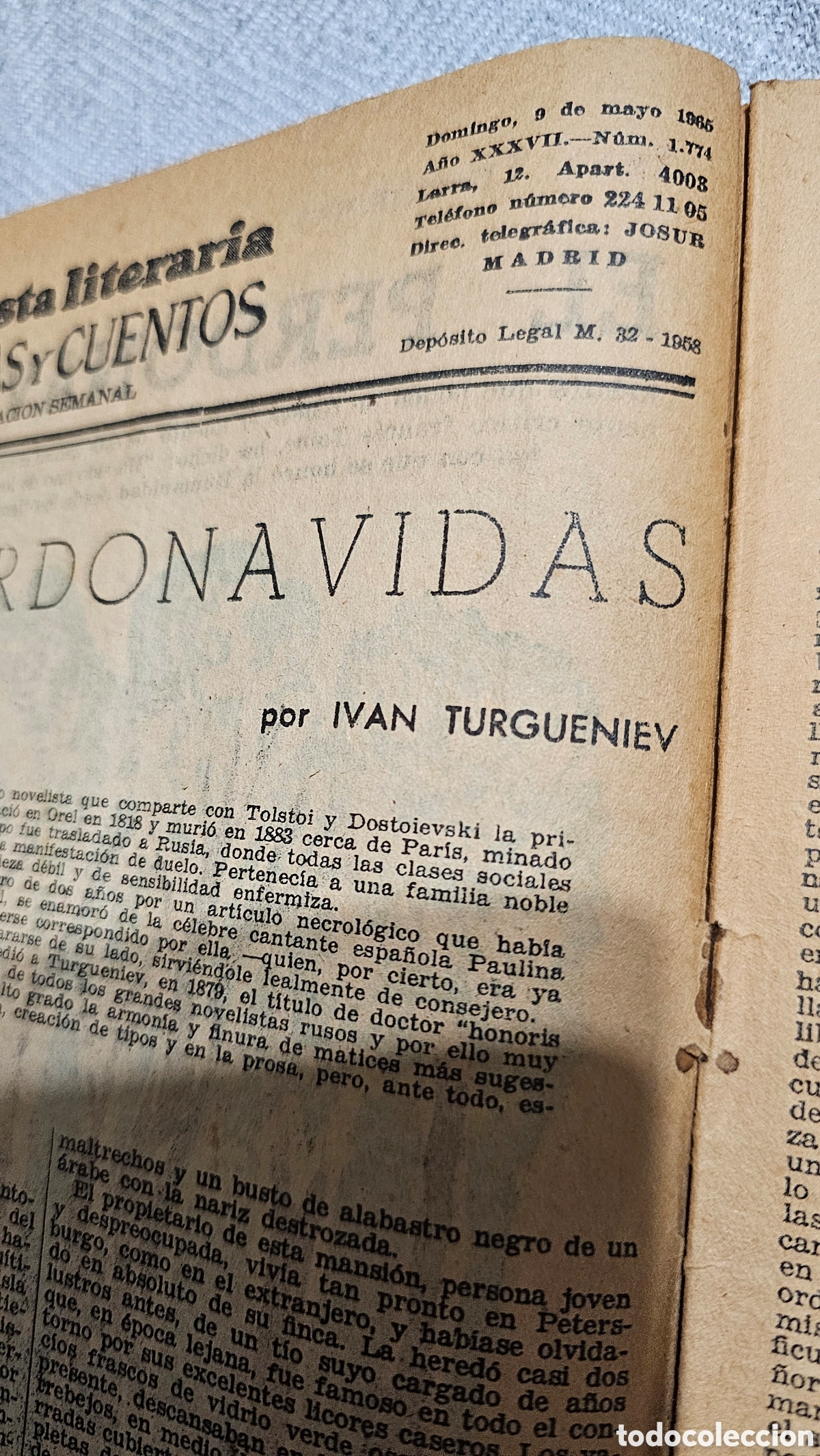 Libros: El perdonavidas - Ivan Turgueniev - Foto 2