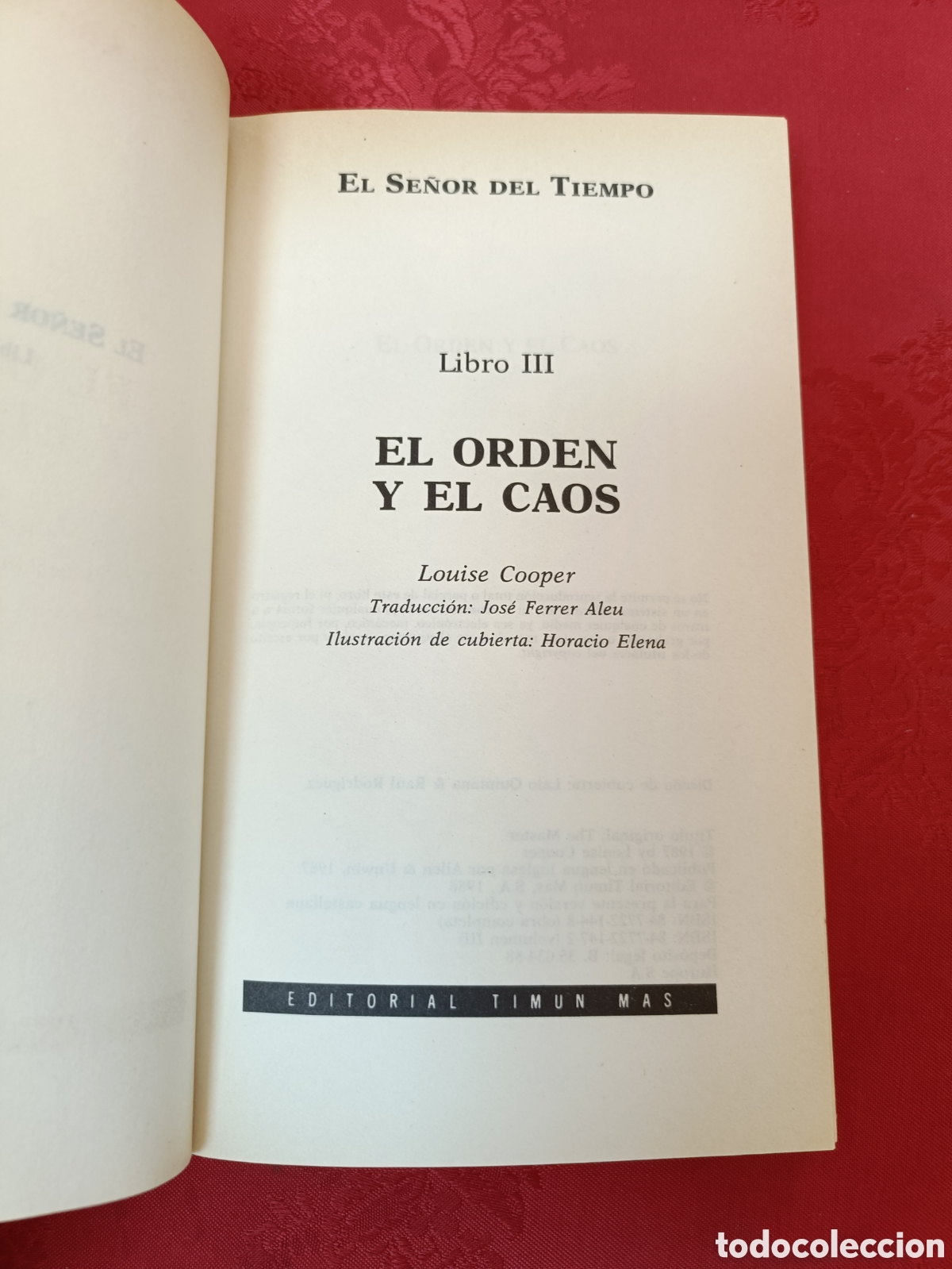 Libros: EL ORDEN Y EL CAOS LOUISE COOPER . LIBRO 3. EDITORIAL TIMUN MAS - Foto 5