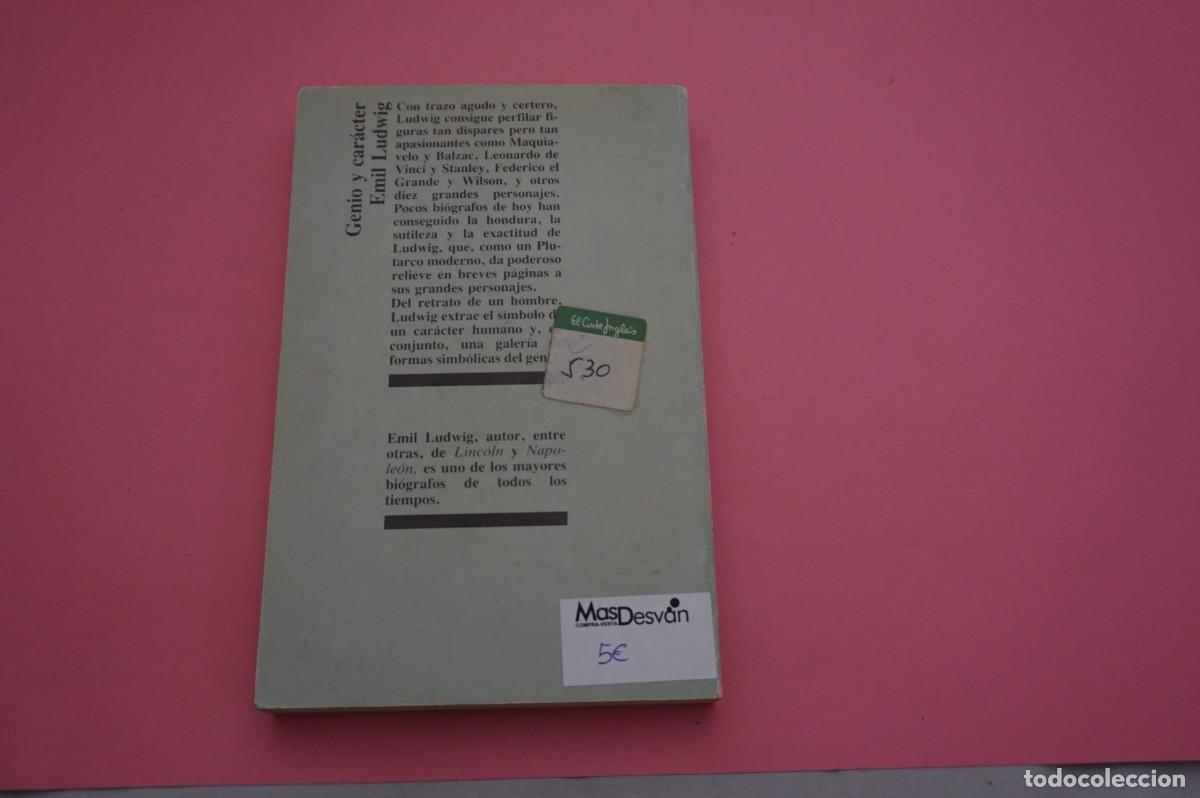 Libros: AR11D/ GENIO Y CARACTER - EMIL LUDWIG / EDITORIAL JUVENTUD - Foto 5