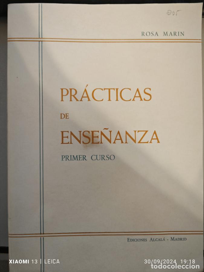 Libros: Pr&aacute;cticas de Ense&ntilde;anza. Primer Curso. - Rosa Mar&iacute;n. TDK909 - Foto 1