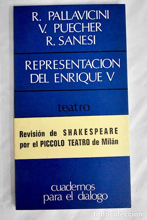 Libros: Representaci&oacute;n del Enrique V.- Shakespeare, William - Foto 1