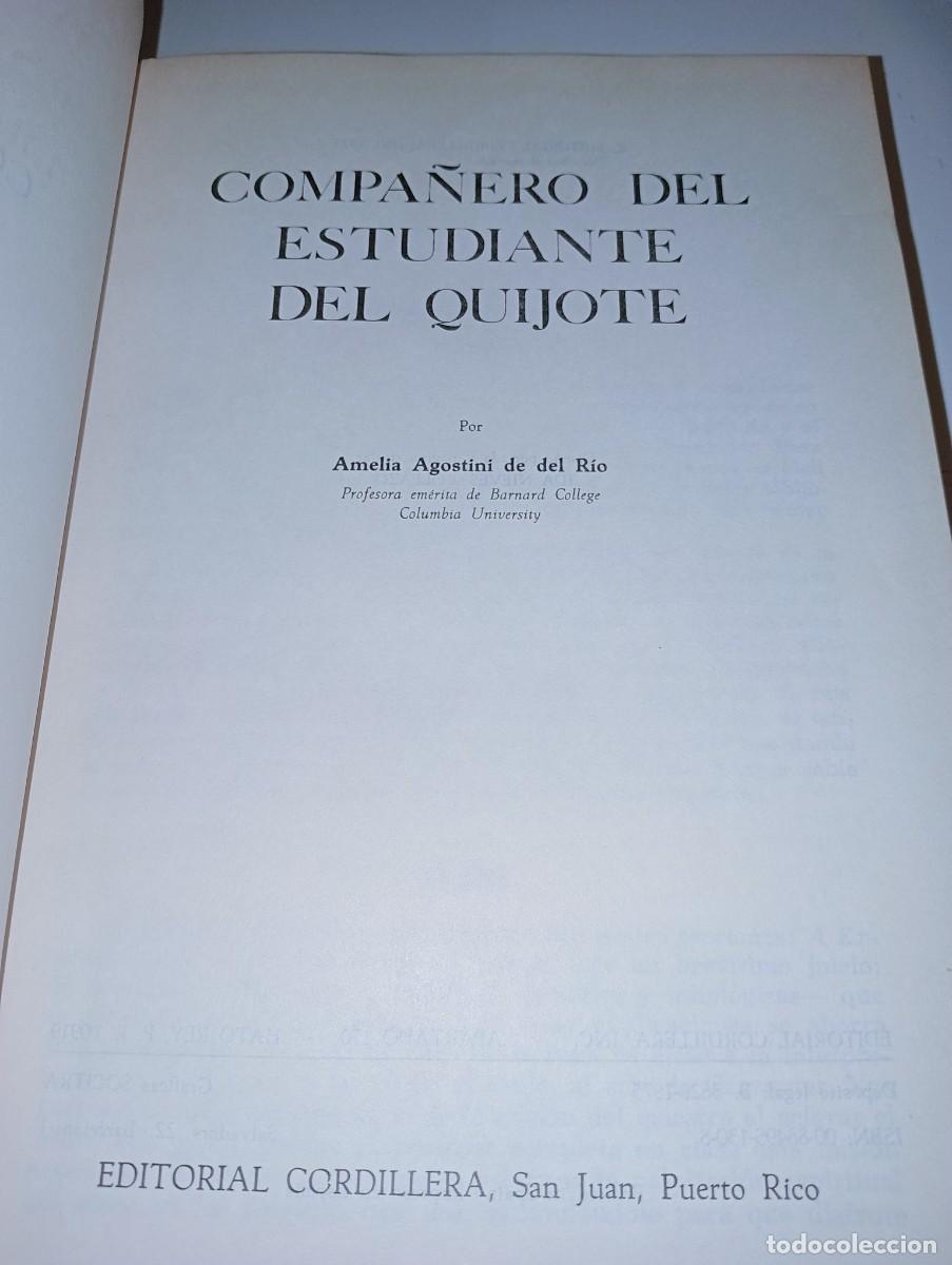 Libros: Compa&ntilde;ero del estudiante del Quijote - Foto 2
