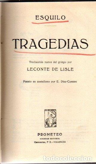 Libros: Tragedias - Esquilo - Foto 1