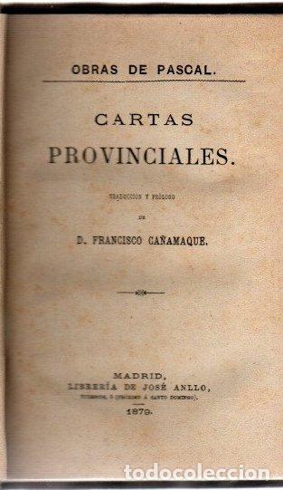 Libros: Cartas provinciales - Ca&ntilde;amaque, D. Francisco - Foto 1