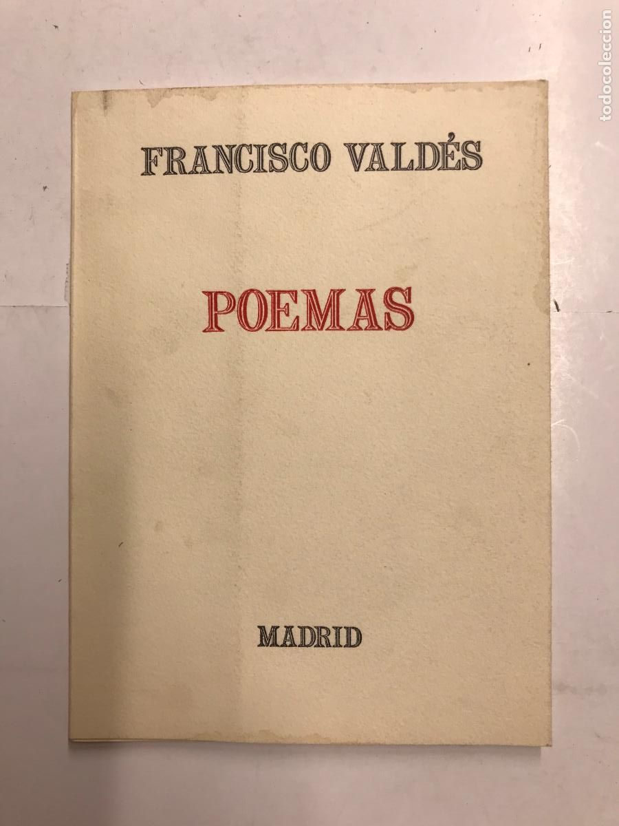 Libros: POEMAS. 1&ordf; EDC. - FRANCISCO VALD&Eacute;S. - Foto 1