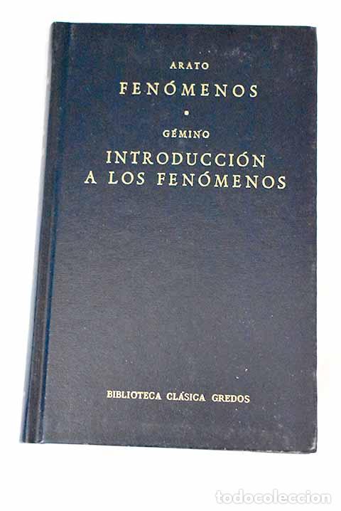 Libros: Fen&oacute;menos ; Introducci&oacute;n a los fen&oacute;menos.- Arato de Solos; G&eacute;mino - Foto 1