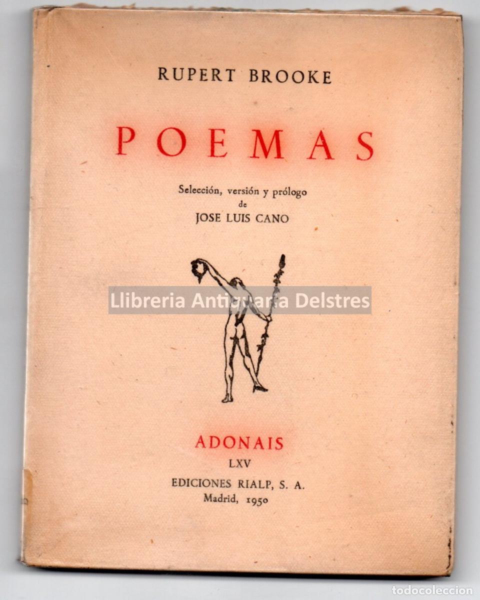 Libros: Brooke, Rupert. - Poemas. Selecci&oacute;n, versi&oacute;n y pr&oacute;logo de Jos&eacute; Luis Cano. [Dedicat&oacute;ria aut&oacute;grafa] - Foto 1