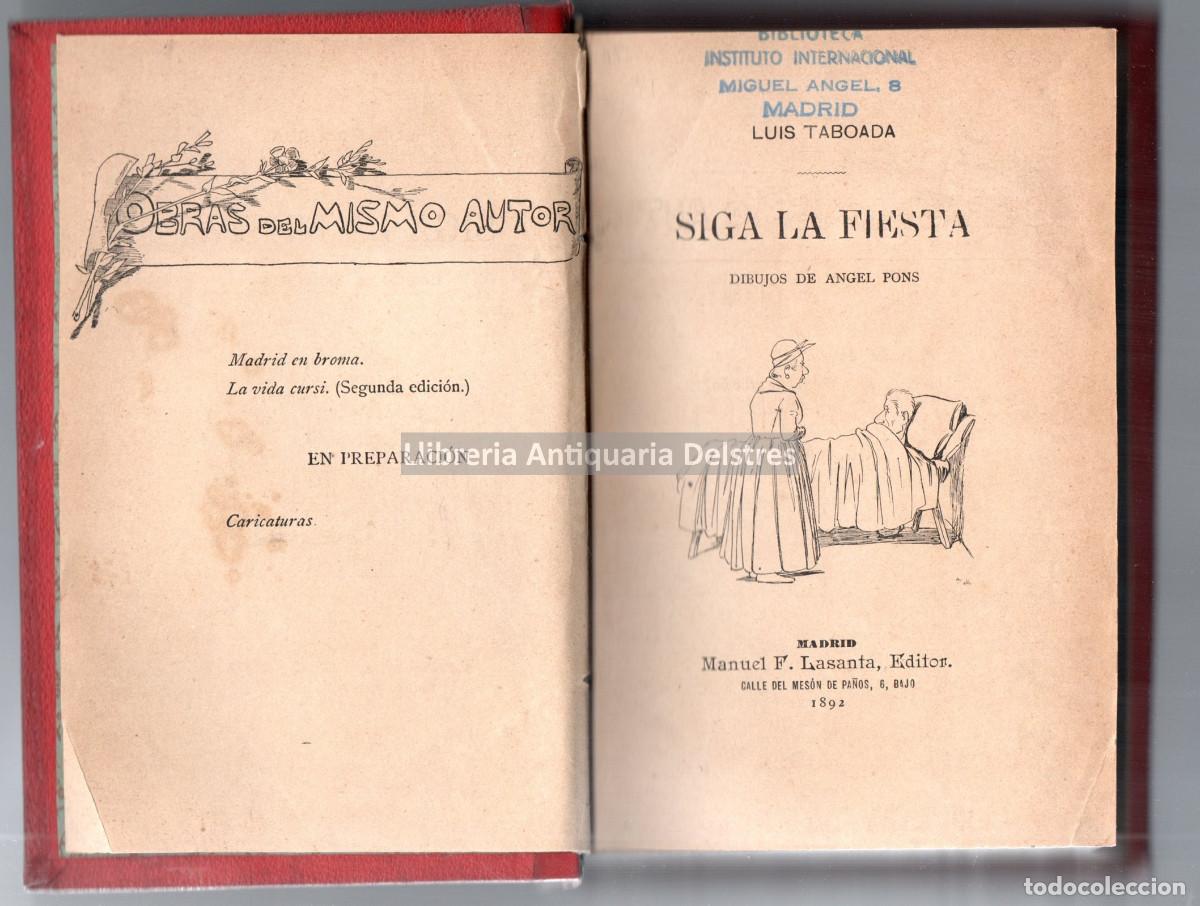 Libros: Taboada, Lu&iacute;s. - Siga la fiesta. Dibujos de &Aacute;ngel Pons. - Foto 1