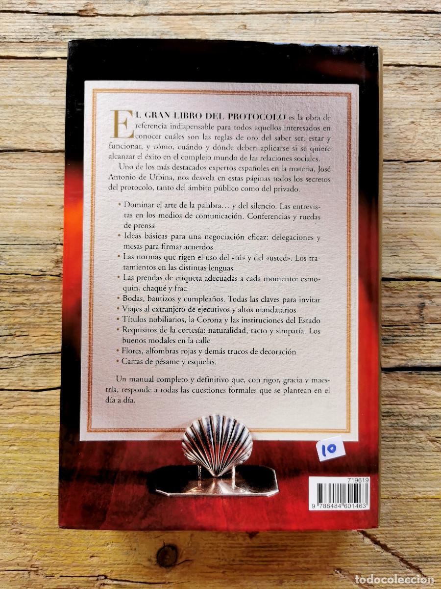 Libros: EL GRAN LIBRO DEL PROTOCOLO. JOSE ANTONIO DE URBINA. 2001. TEMAS DE HOY. 2DA EDICION - Foto 2