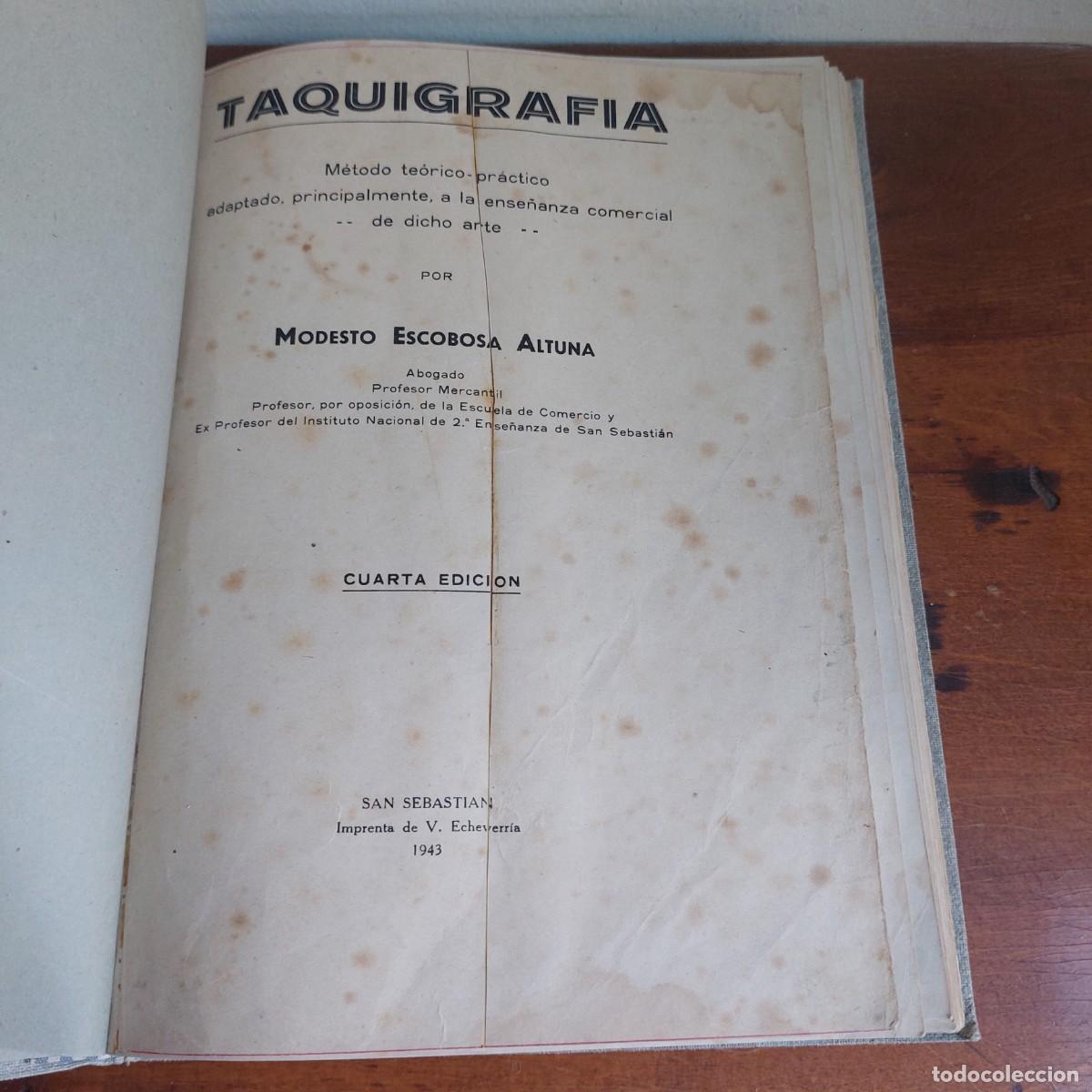 Libros: Taquigrafia - modesto Escobosa - 1943 - Foto 2