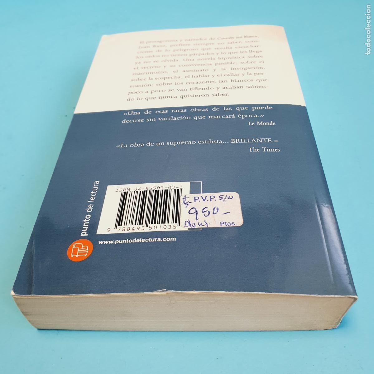 Libros: LIBRO-CORAZ&Oacute;N TAN BLANCO-JAVIER MAR&Iacute;AS - Foto 4