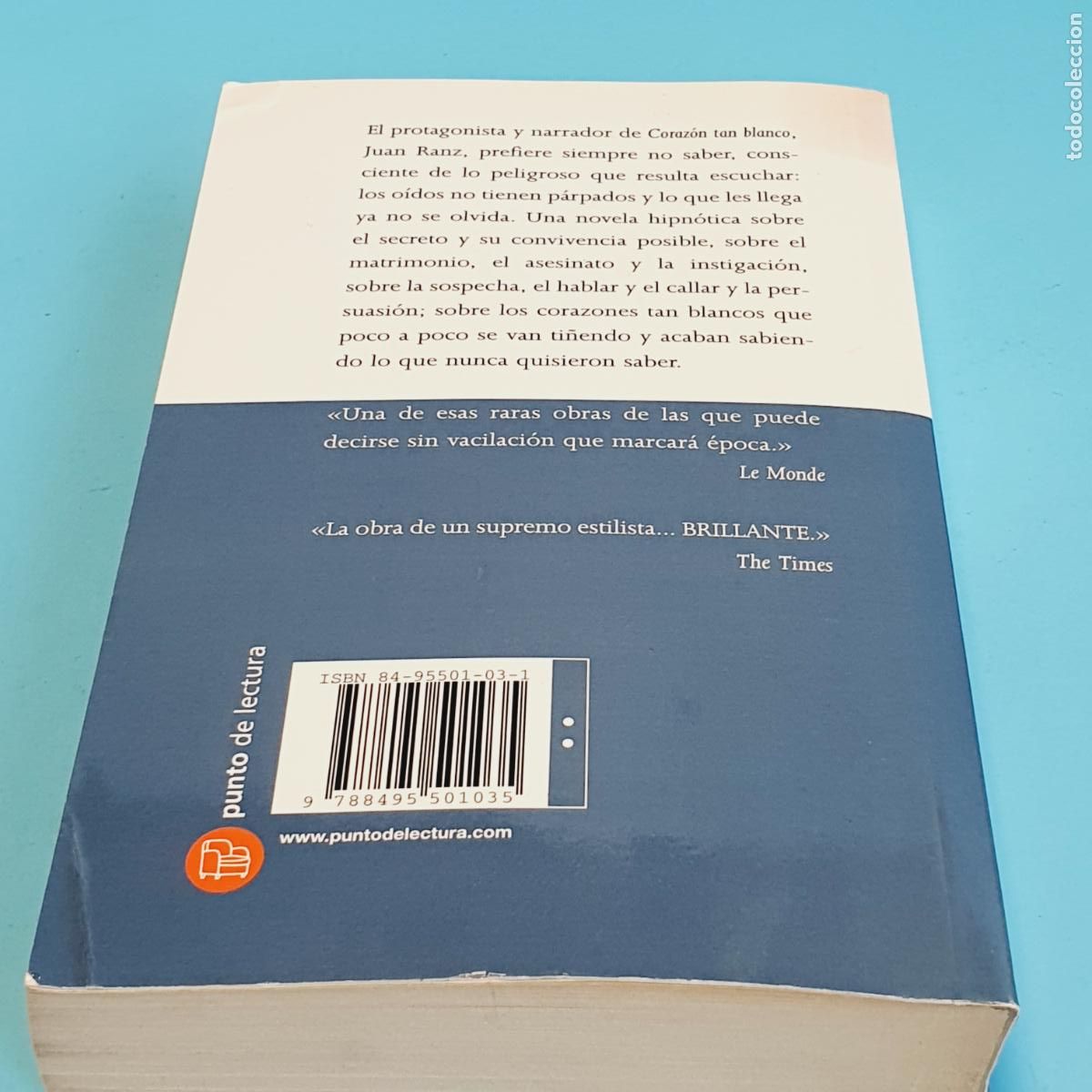 Libros: LIBRO-CORAZ&Oacute;N TAN BLANCO-JAVIER MAR&Iacute;AS - Foto 10