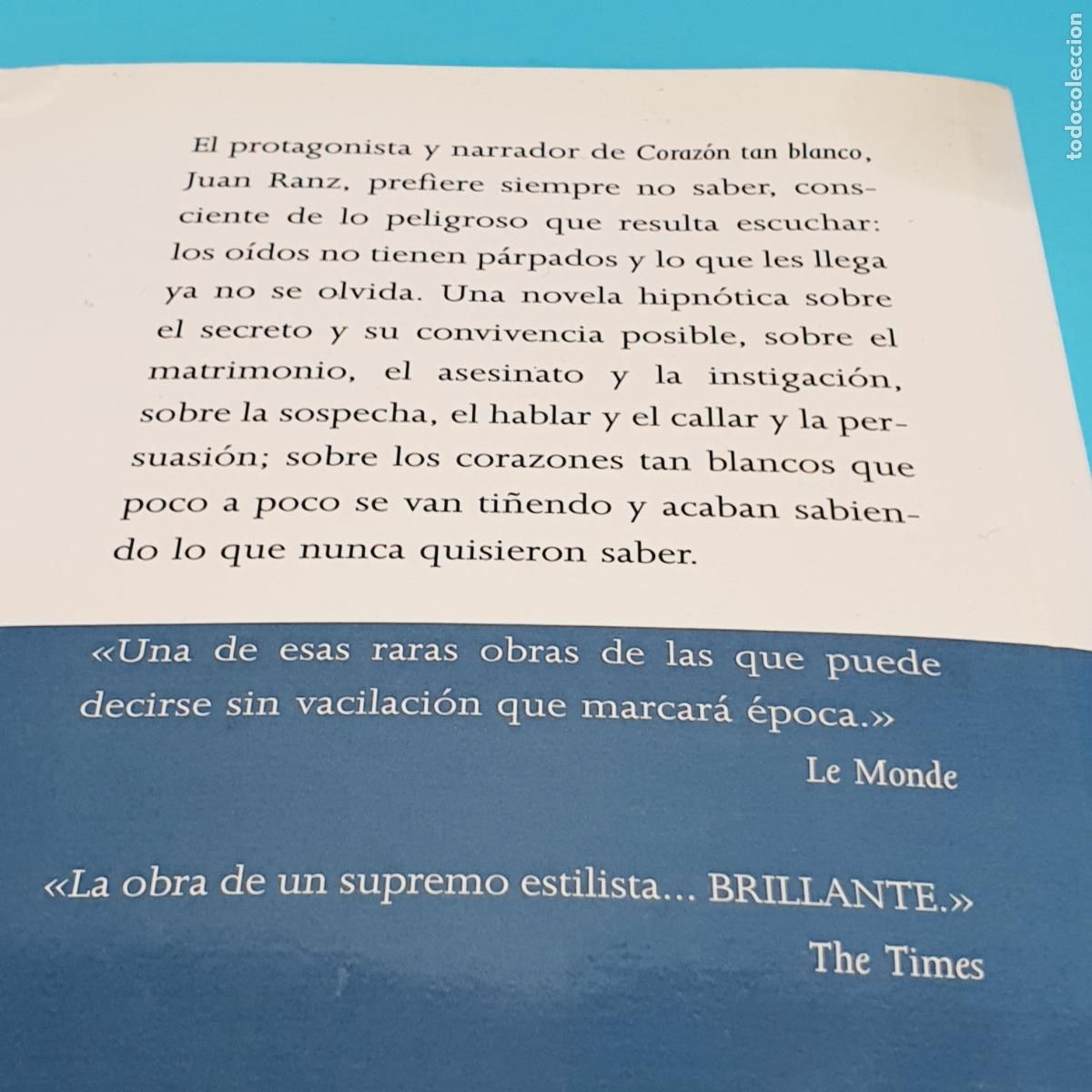 Libros: LIBRO-CORAZ&Oacute;N TAN BLANCO-JAVIER MAR&Iacute;AS - Foto 11