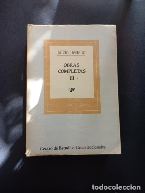 Libros: Juli&aacute;n Besteiro - Obras completas, III - Foto 1