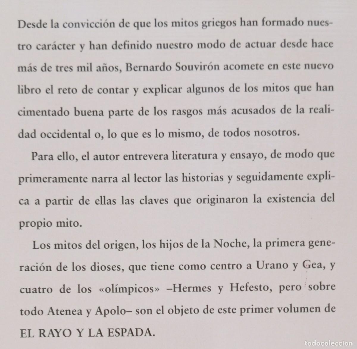 Libros: EL RAYO Y LA ESPADA - BERNARDO SOUVIRON - Foto 2