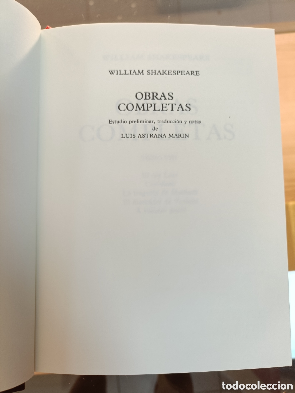 Libros: OBRAS COMPLETAS WILLIAM SHAKESPEARE. 8TOMOS COMO NUEVOS!!!! - Foto 6