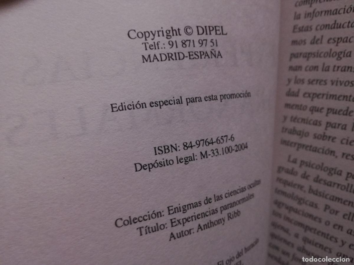 Libros: LIBRO - CIENCIAS OCULTAS - EXPERIENCIAS PARANORMALES - ANTHONY RIBB - DIPEL - Foto 2