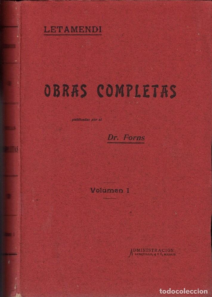 Libros: OBRAS COMPLETAS. 5 Tomos. - Letamendi. Jos&eacute; de, - Foto 1