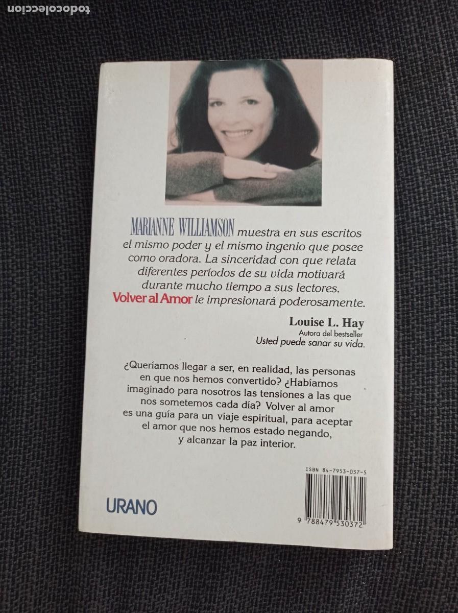 Libros: Libro Volver al amor. Marianne Williamson. Urano 1994. - Foto 2