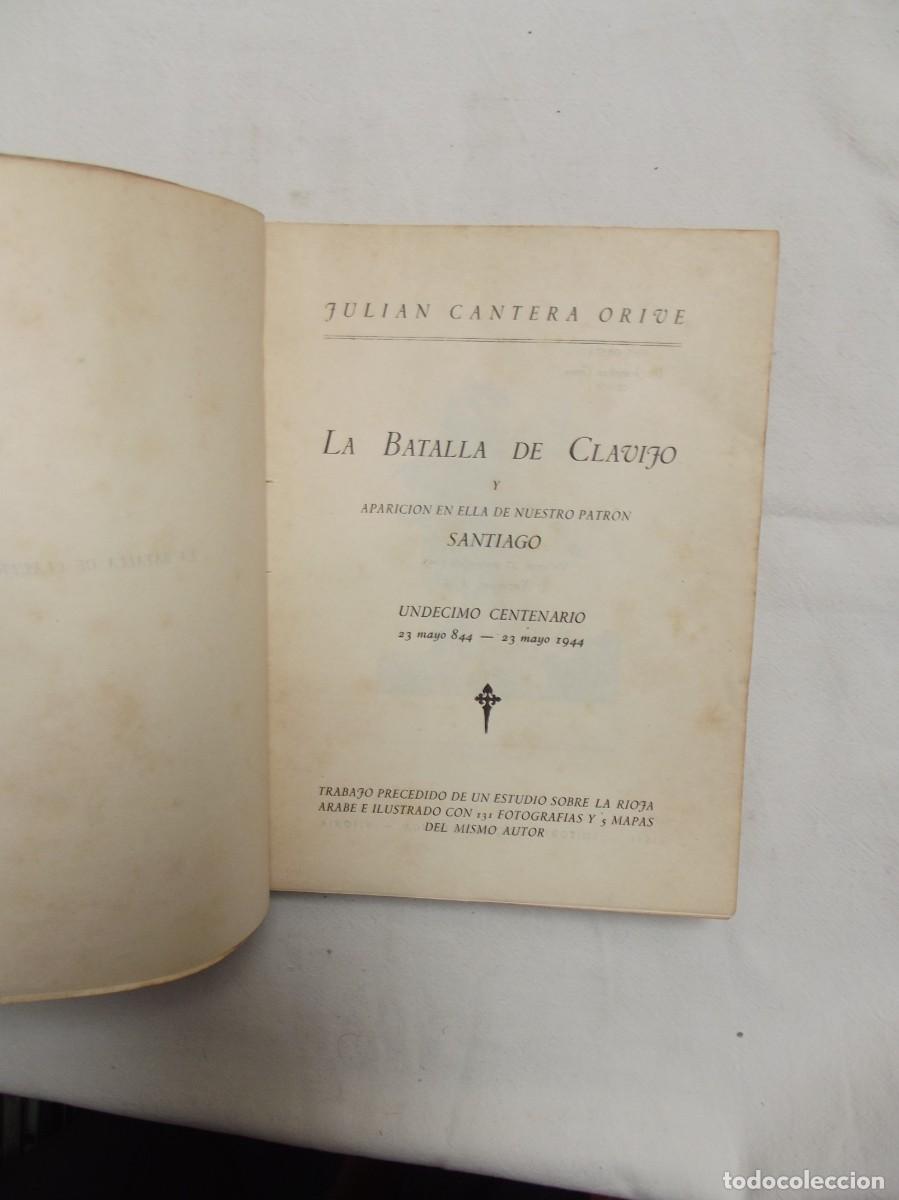 Libros: LA BATALLA DE CLAVIJO DE JULIAN CANTENA ORIVE - Foto 2
