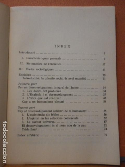 Libros: POPULORUM PROGESSIO. PAU VI - Foto 2