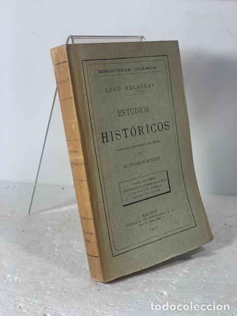 Libros: ESTUDIOS HISTORICOS LORD MACAULAY 1901 - Foto 2