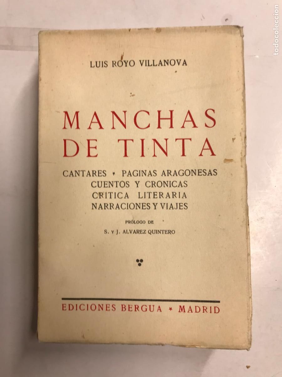 Libros: MANCHAS DE TINTA. - LUIS ROYO VILLANOVA. - Foto 1
