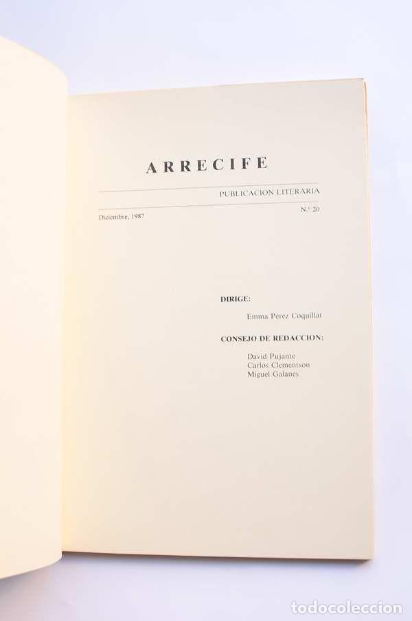 Libros: Arrecife. N&ordm; 20. Oto&ntilde;o 1987 - AUTORES VARIOS - Foto 2