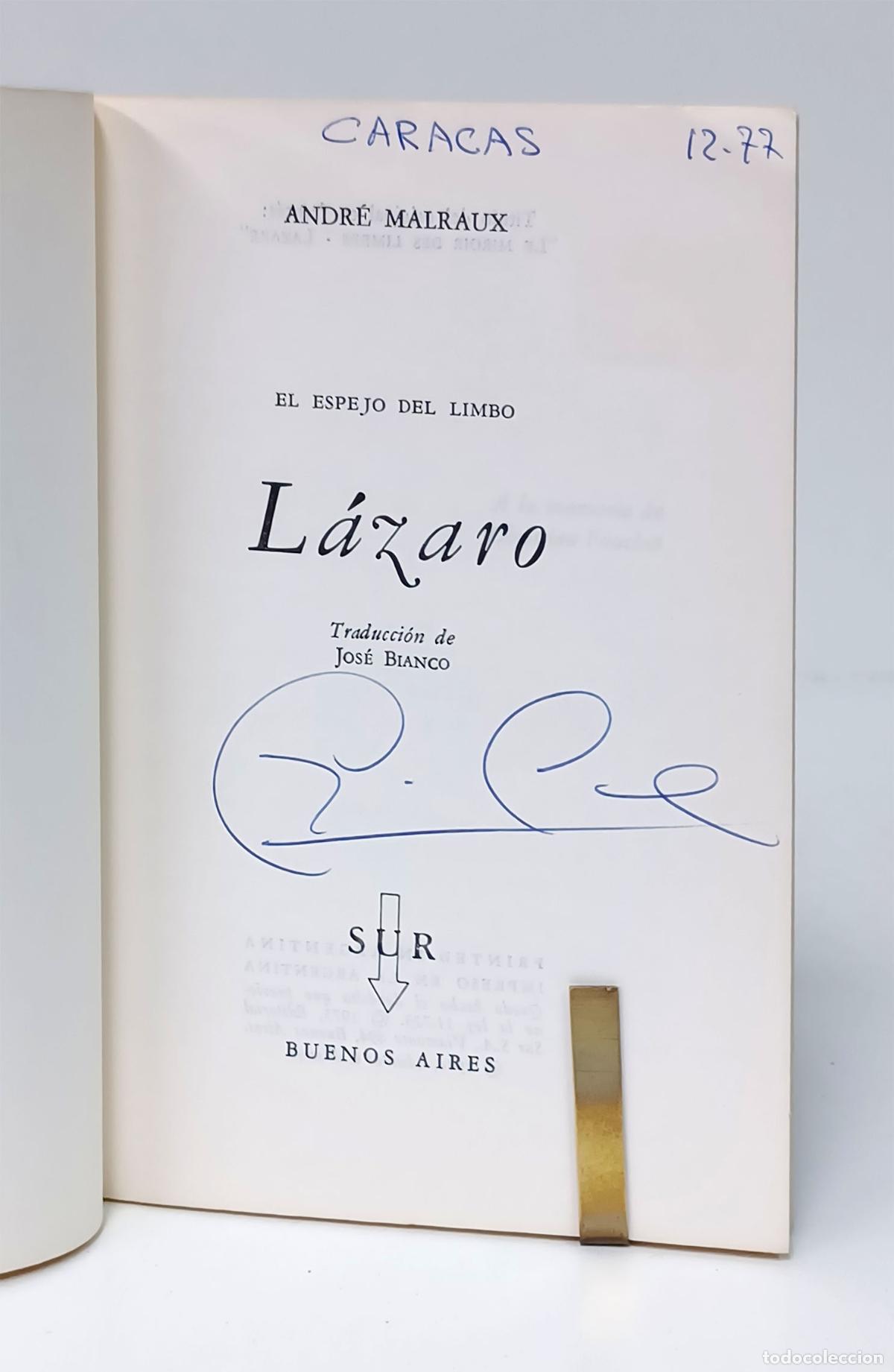 Libros: MALRAUX (Andr&eacute;). L&aacute;zaro - Foto 2