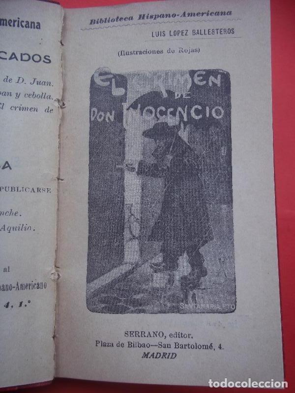 Libros: El Crimen de Don Inocencio. - L&oacute;pez Ballesteros, Luis. - Foto 1
