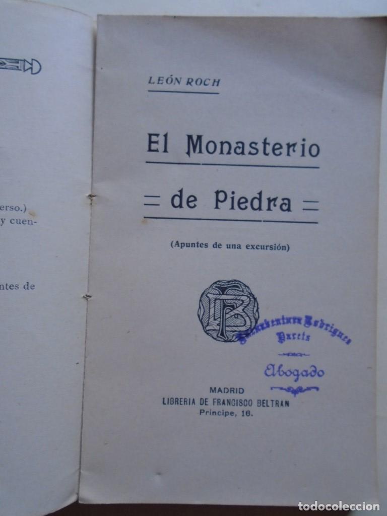 Libros: El Monasterio de Piedra. (Apuntes de una excursi&oacute;n). - Roch, Le&oacute;n. - Foto 2