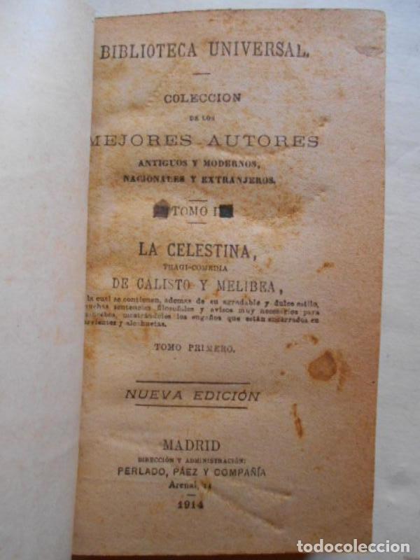 Libros: La Celestina. Tragi-Comedia de Calisto y Melibea. Tomos I y II. - - Foto 2