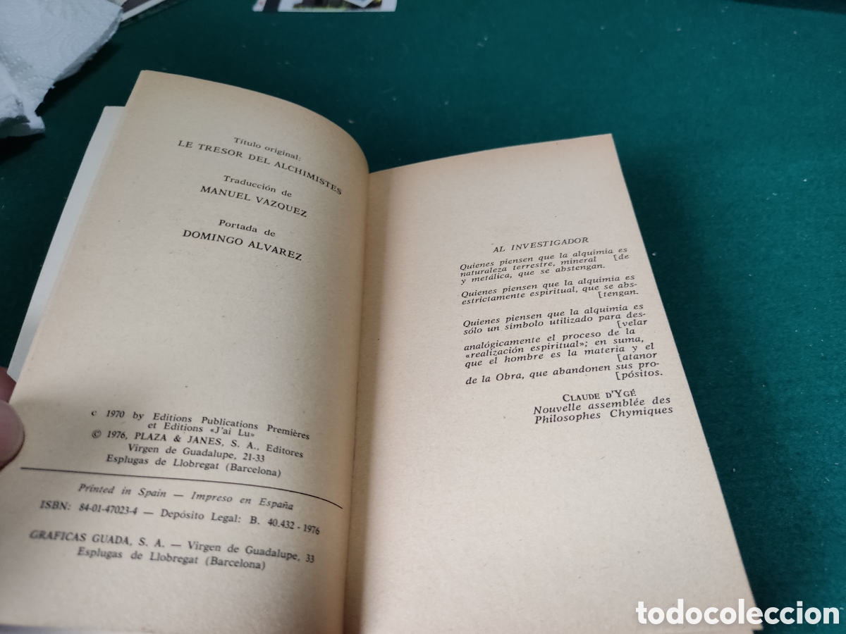 Libros: Libro el tesoro de los alquimistas de Jacques Sadoul - Foto 2