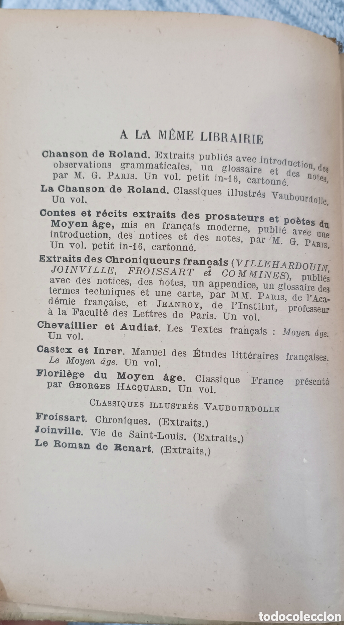 Libros: CHRESTOMATHIE DU MOYEN AGE - Foto 5