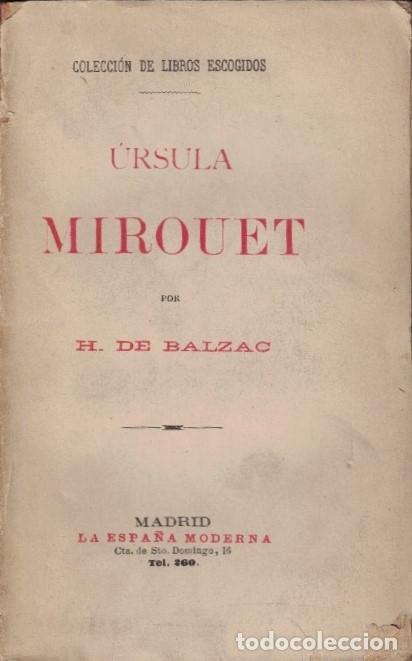 Libros: URSULA MIROUET. - Balzac. H. de, - Foto 1