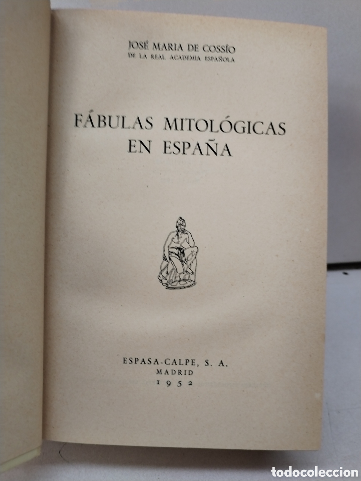 Libros: FABULAS MITOLOGICAS EN ESPA&Ntilde;A - JOSE MARIA DE COSSIO - Foto 2