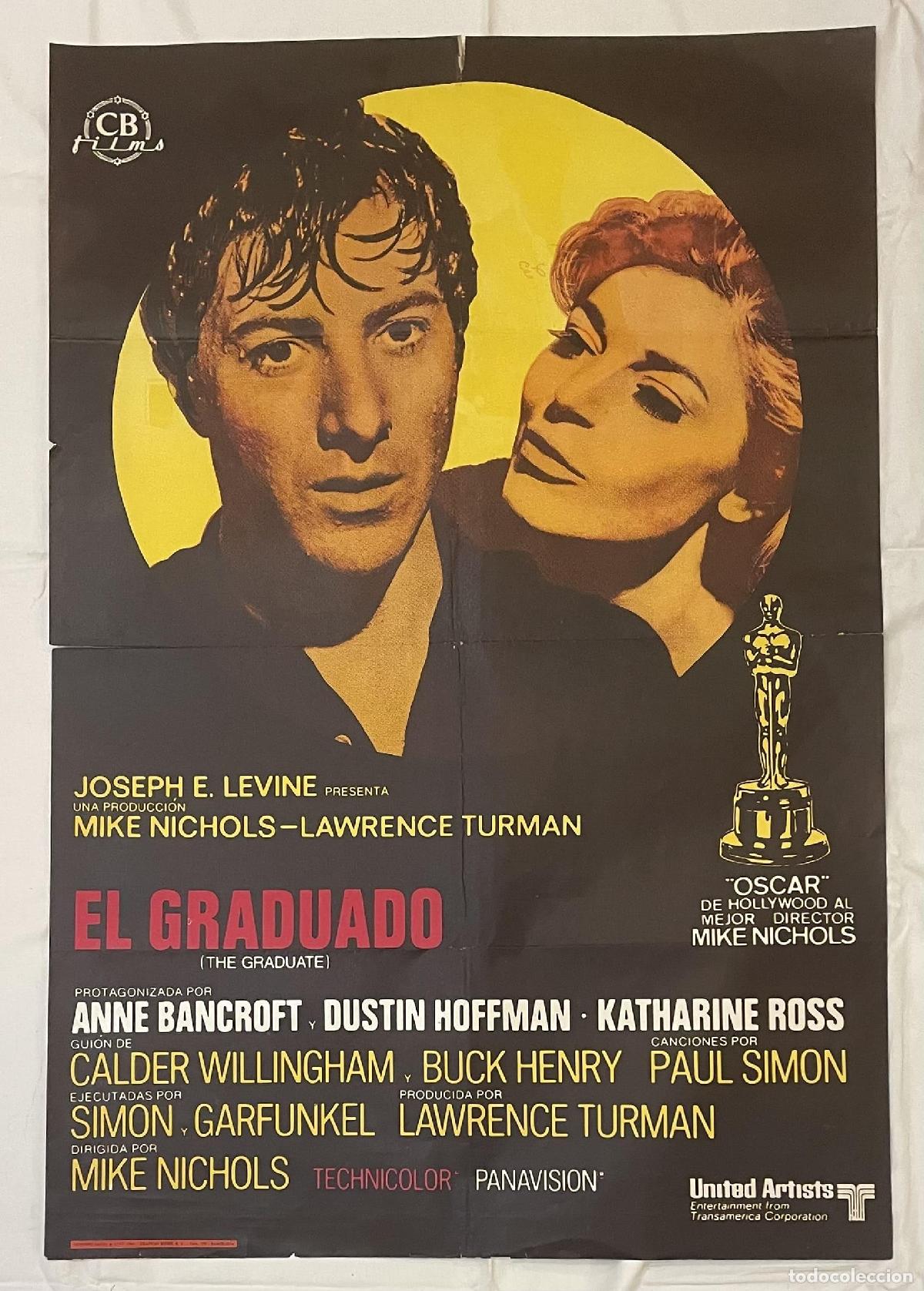 Libros: El Graduado. Cartel original de la pel&iacute;cula. - Foto 1