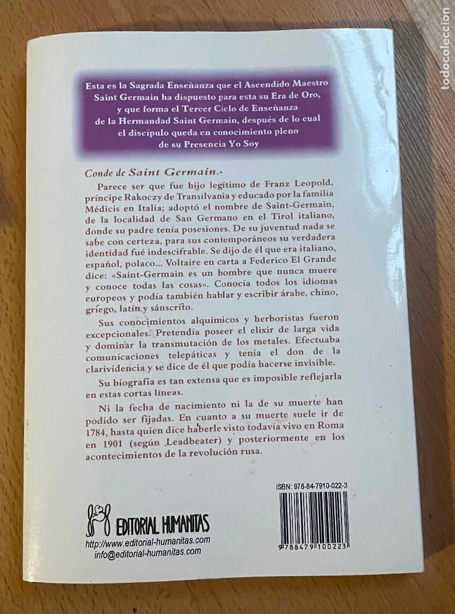 Libros: EL LIBRO DE ORO DE SAINT GERMAIN, Editorial Humanitas - Foto 2
