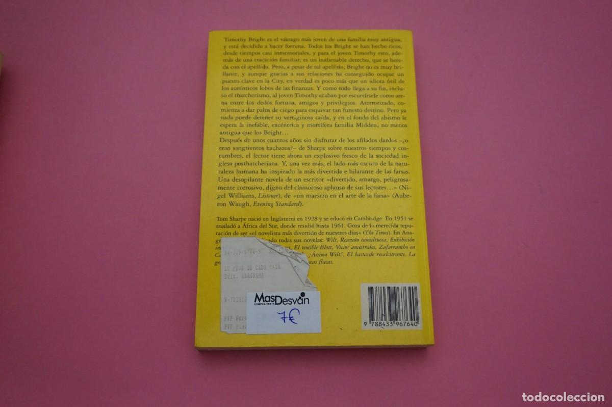 Libros: 14B/ LO PEOR DE CADA CASA - TOM SHARPE / EDITORIAL ANAGRAMA - Foto 5