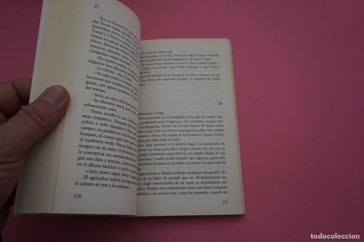 Libros: 12B/ LA INSOPORTABLE LEVEDAD DEL SER - MILAN KUNDERA / TUSQUETS EDITORES - Foto 3