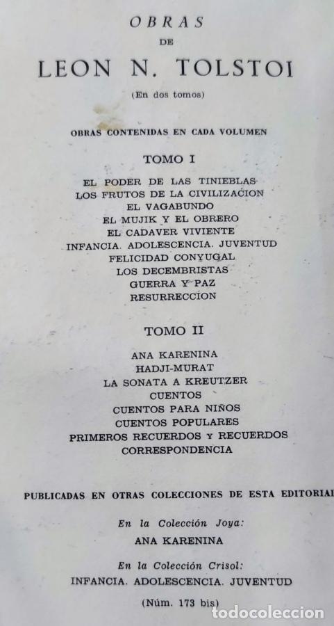 Libros: LEON NIKOLAIEVICH TOLSTOI - OBRAS - Foto 2