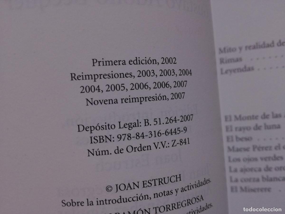 Libros: LIBRO - LEYENDAS Y RIMAS - GUSTAVO ADOLFO B&Eacute;QUER - VICENS VIVES - Foto 2