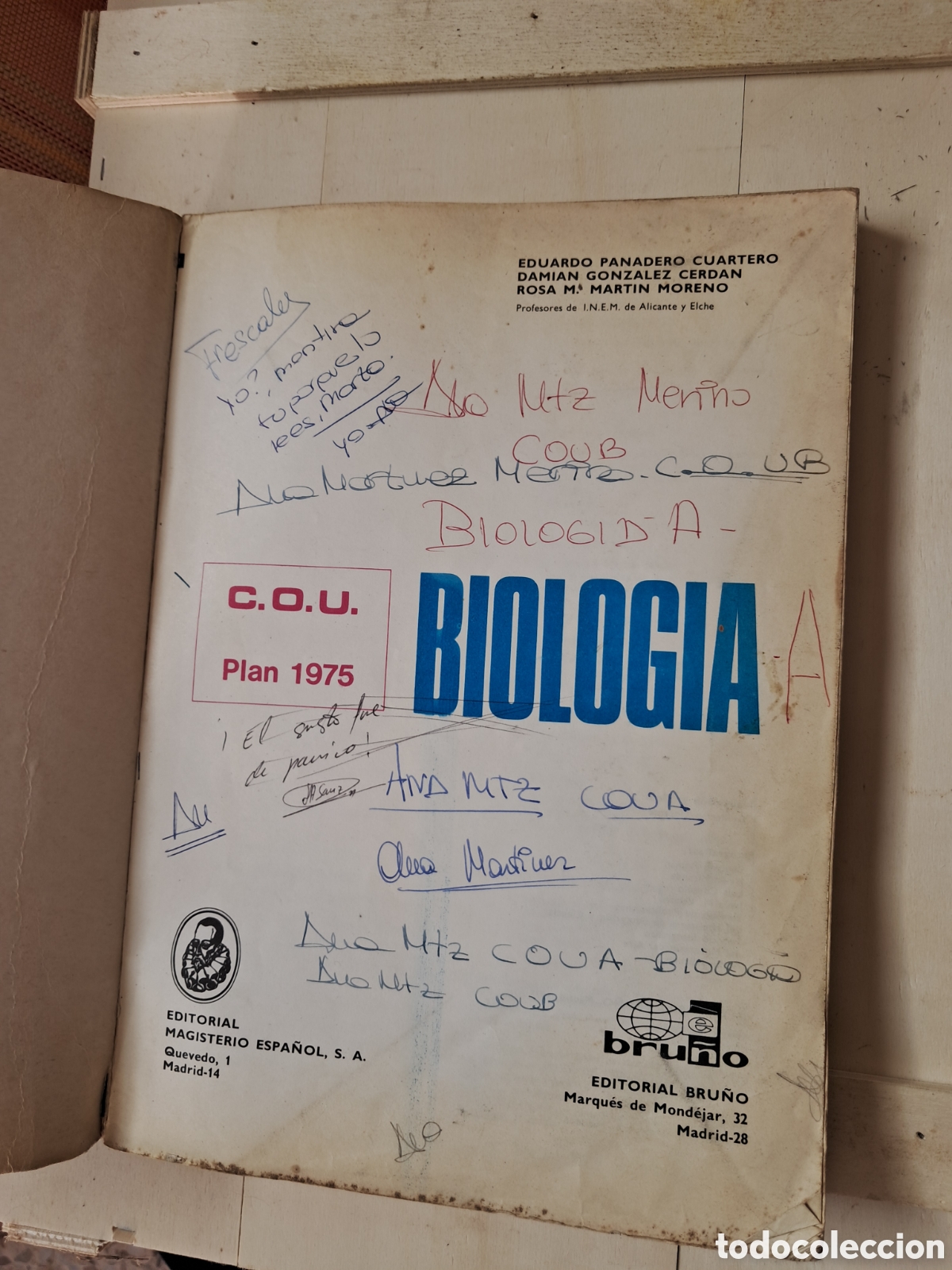 Libros: Biolog&iacute;a c.o.u plan 1975 bru&ntilde;o - Foto 2