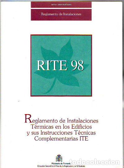 Libros: REGLAMENTO DE INSTALACIONES TERMICAS EN LOS EDIFICIOS Y SUS INSTRUCCIONES TECNICAS COMPLEMENTARIAS I - Foto 1