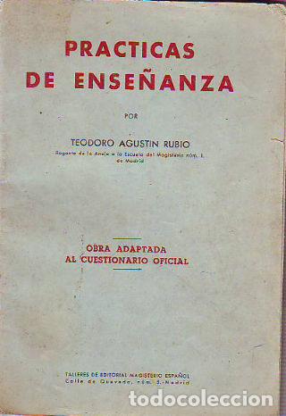 Libros: PR&Aacute;CTICAS DE ENSE&Ntilde;ANZA. PRIMER CURSO. - RUBIO Teodoro Agust&iacute;n. - Foto 1
