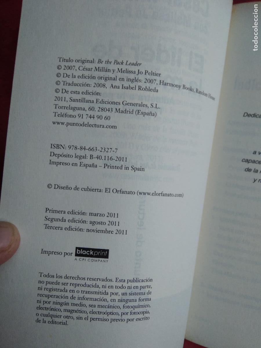 Libros: El l&iacute;der de la manada C&eacute;sar Mill&aacute;n L.6922-1443 - Foto 4