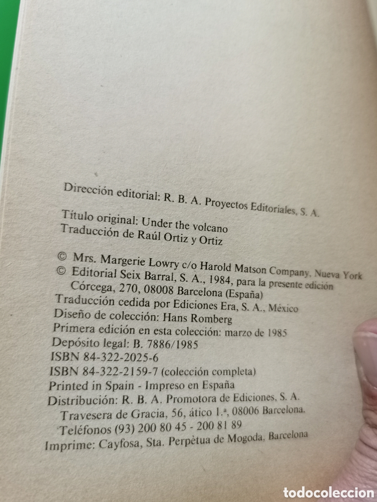 Libros: MALCOLM LOWRY. BAJO EL VOLCAN. - SIN LEER - Foto 3