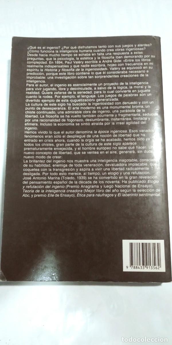 Libros: Elogio y Refutaci&oacute;n del Ingenio Jos&eacute; Antonio Marina - Foto 2