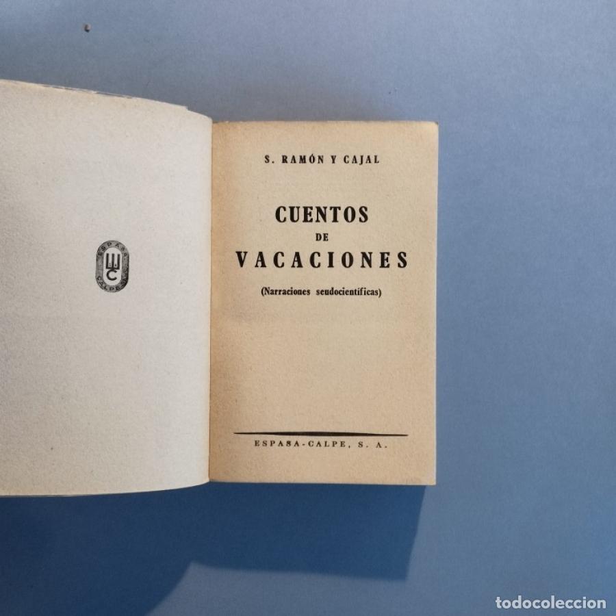 Libros: Cuentos de Vacaciones. - Ram&oacute;n y Cajal, Santiago. - Foto 3