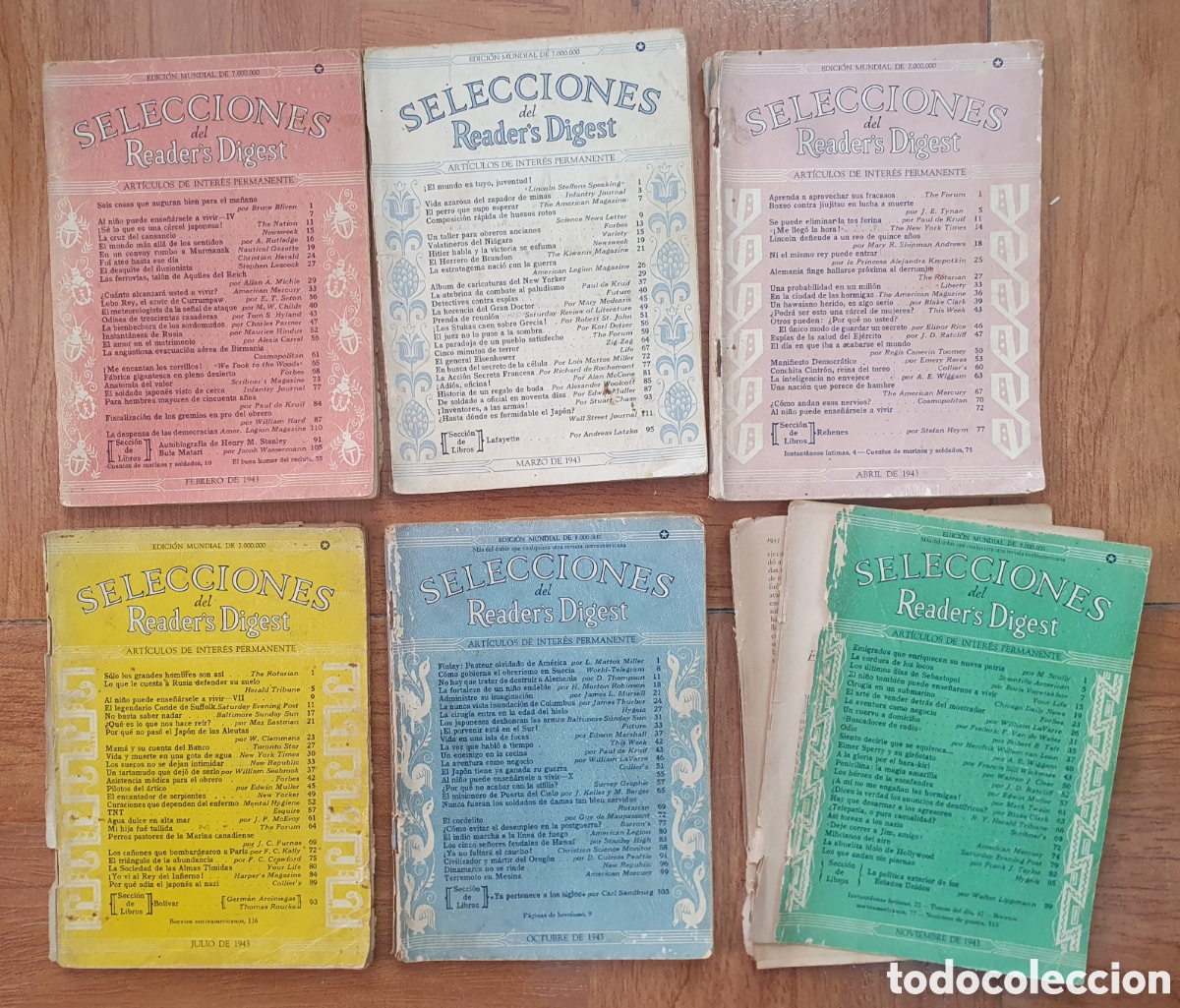 Libros: Selecciones del Readers Digest � 8 N&uacute;meros 1943 - VV. AA. - Foto 1